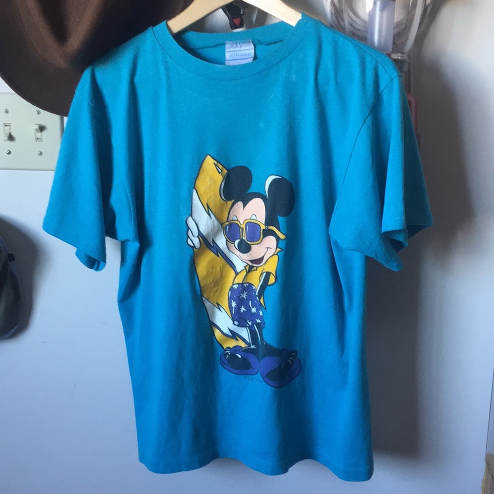 Vintage Mickey Mouse Surf T shirt size Large